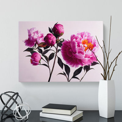 Spectacular Peonies - Wrapped Canvas Print
