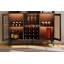 Armoire à vin avec lumières à DEL, porte-bouteilles et porte-verres