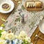 Chemin de table en bois à fleurs et fleurs sauvages, décoration de table de salle à manger saisonnière pour la fête 13 x 72 pouces