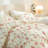 Flowers Bed Beige Pink Leaves Plants Floral Turnable Bed Linen Sets Microfiber Floral Pattern Bed Cover With Zipper And Pillow Cover-113111165