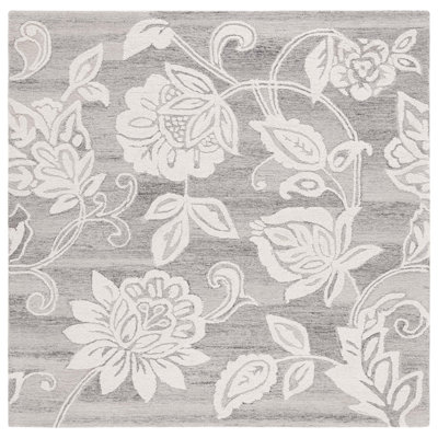 Tapis floral touffeté à la main Jardin