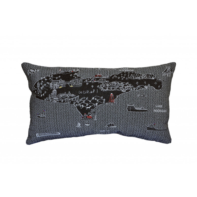 Coussin lombaire 25 po White Michigan, Gris
