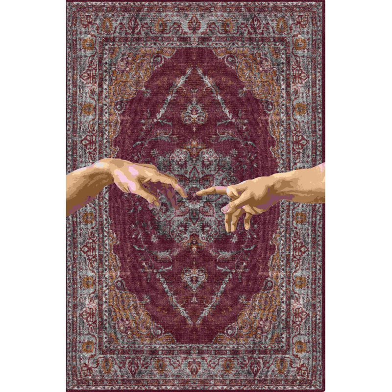 Tapis décoratif tissé à la main, Tapis de couloir 2 pi 8 po x 9 pi 11 po
