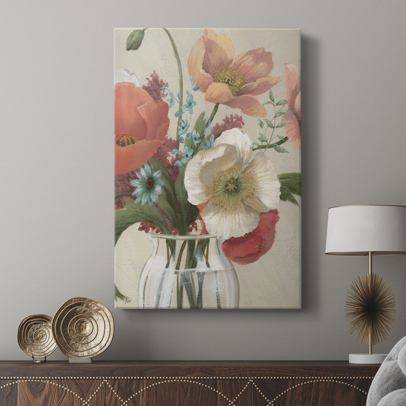 «Poppy Time I» - galerie sur mesure Cavas, H 36 po x l 24 po