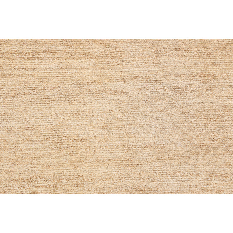 Hand Knotted Wool Area Rug in Beige