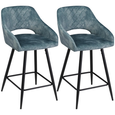 Orduna Upholstered Counter Stool with Metal Frame