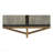 Sideboard with Solid Wood Frame and Vegan Leather - Grey
