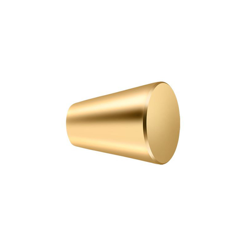 Conical Knob, PVD Polished Brass, 1"