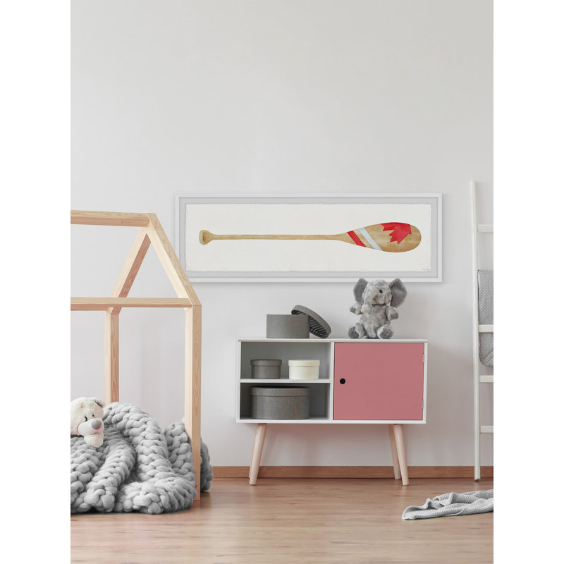 «Moorton Red and White Bat», reproduction encadrée, H 10 po x l 30 po x P 1,5 po
