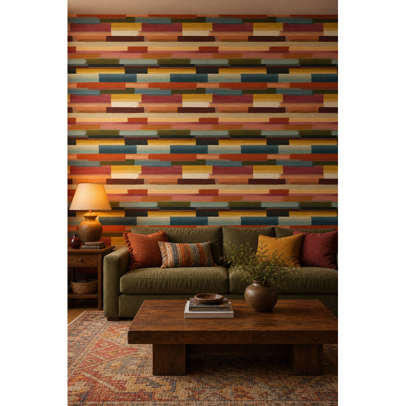Papier peint moderne abstrait Mid-Century, Peel and Stick