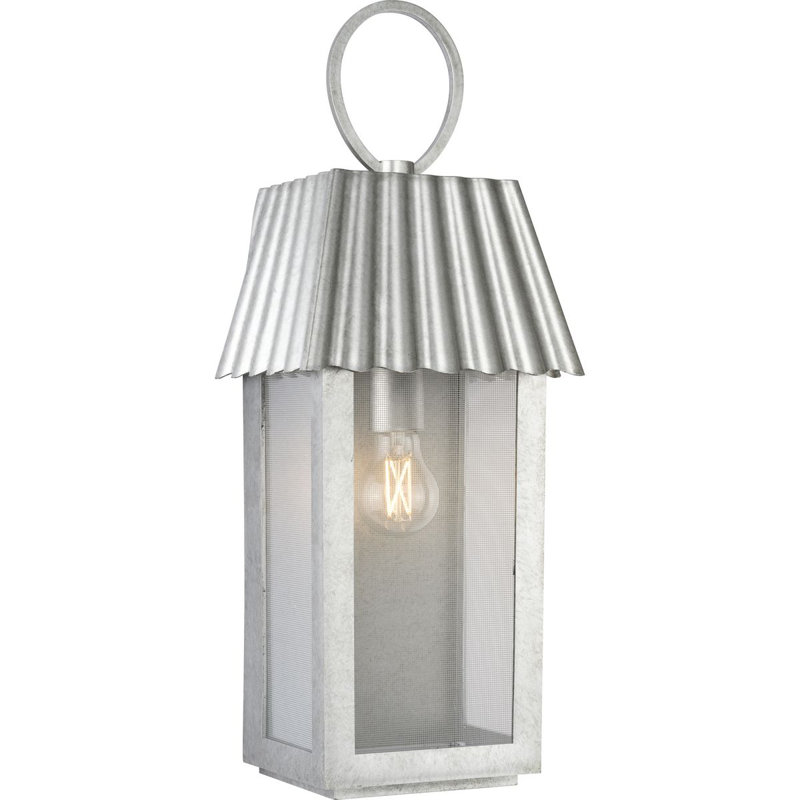 Lanterne murale d'extérieur Godin, Galvanisé, H 22,38 po x l 8,5 po x P 7,13 po