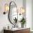 Modern Asymmetrical Framed Wall Vanity Mirror Metal Irregular Mirror-351220602-351220603
