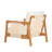 Durable Acacia Wood Outdoor Club Chair with Textilene Accents and Water-Repellent Cushions for Patio and Backyard-129006356