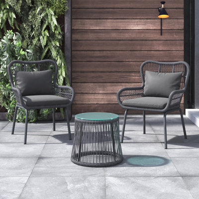 Kettering 2 - Person Patio Conversation Set with Cushions