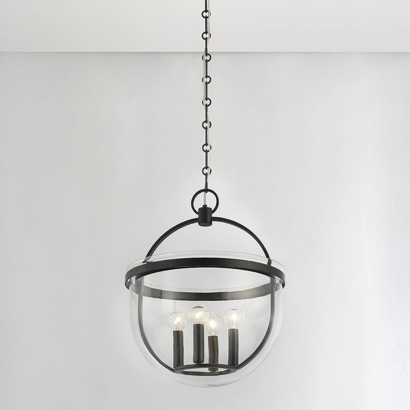 Malloy 4 Light Lantern, Aged Iron