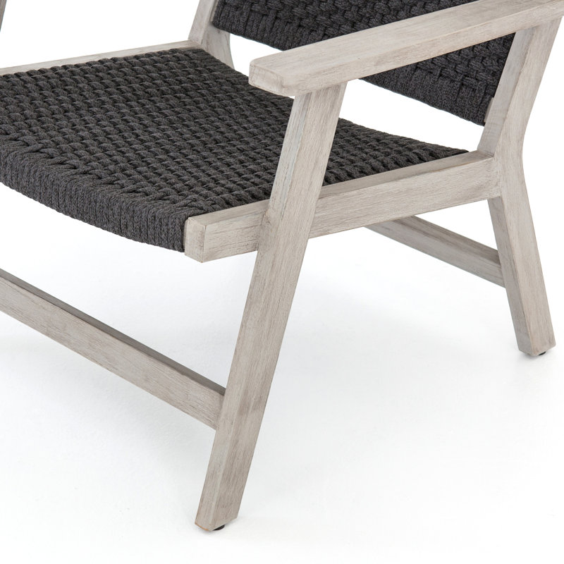 Outdoor Lounge Chair, Gray/Black