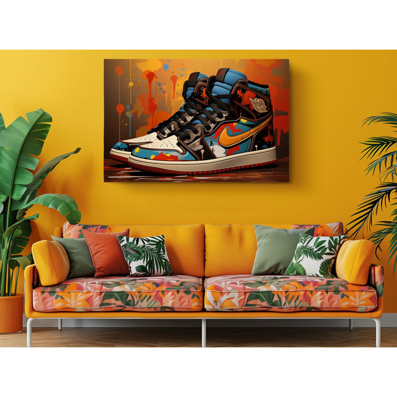 Art sur toile avec espadrilles Urban Graffiti, H 20 po x l 30 po