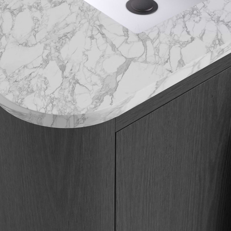 Harper Vanity, 36" W, Carrara Marble