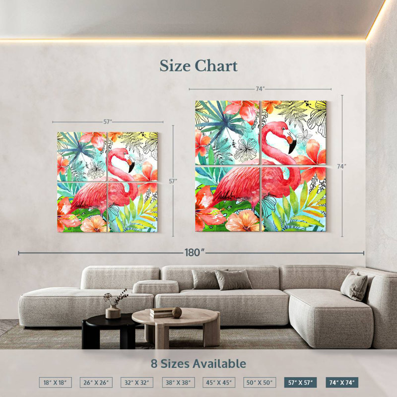 Carré flamant rose Brampt