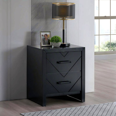 Table de chevet 2 tiroirs pour chambre à coucher
