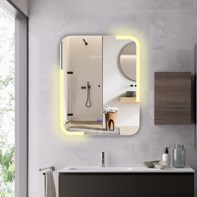 Miroir de salle de bain avec écran tactile Larock back éclairé