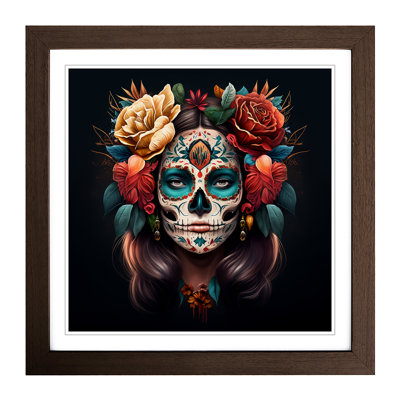 Sugar Skull Boho - Framed Print