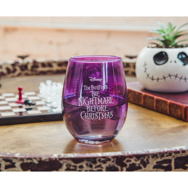 Disney The Nightmare Before Christmas 20-Ounce Stemless Wine Glasses | Set of 2