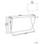 Abidur Glass Top Cross Legs End Table