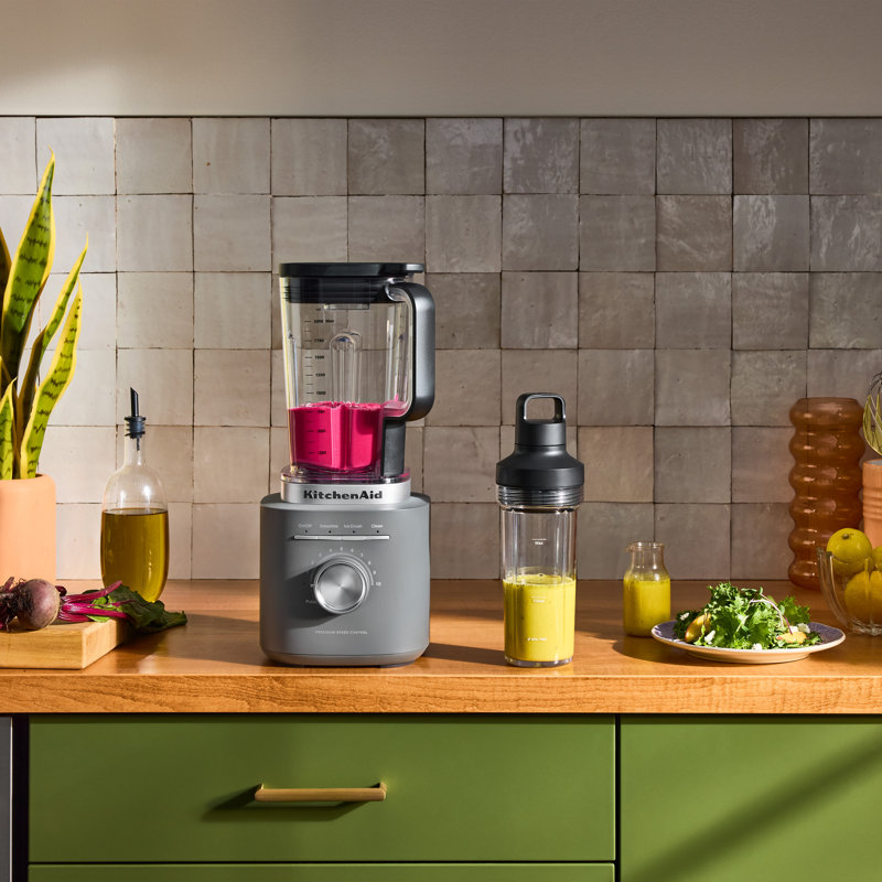 Mélangeur KitchenAid® Pure Power avec bouton de contrôle de vitesse de précision et pot de mélange personnel - gris anthracite mat