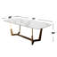 Table de salle à manger rectangulaire avec pieds en tréteaux en métal-449921224