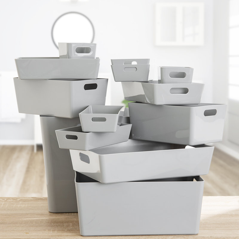 Wham Studio 13 Piece Plastic Basket Set, Grey