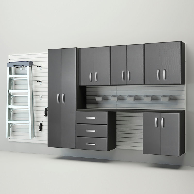 Deluxe 6 Piece Storage System, White/Silver Carbon