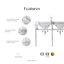 Ensemble de meuble-lavabo oval avec robinet et trop-plein Copeland Stone-899192011