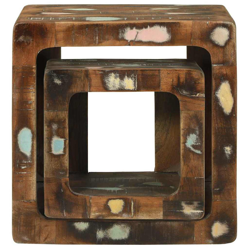 Unfinished TV Stand for TVs up to 28" with Fireplace Included, Distressed Brown