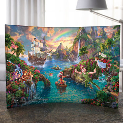 Imprimé acrylique incurvé Disney Peter Pan (Neverland)