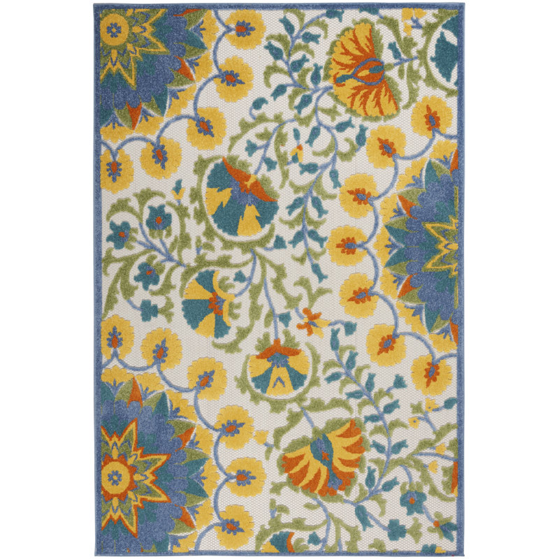 Tapis transitionnel multicolore Newton, Rectangle 3 pi 6 po x 5 pi 6 po