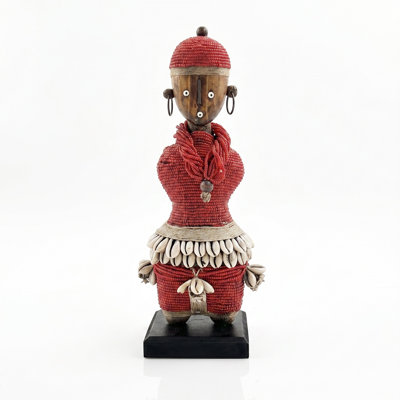 African Beaded Namji Doll, Small 11 in
