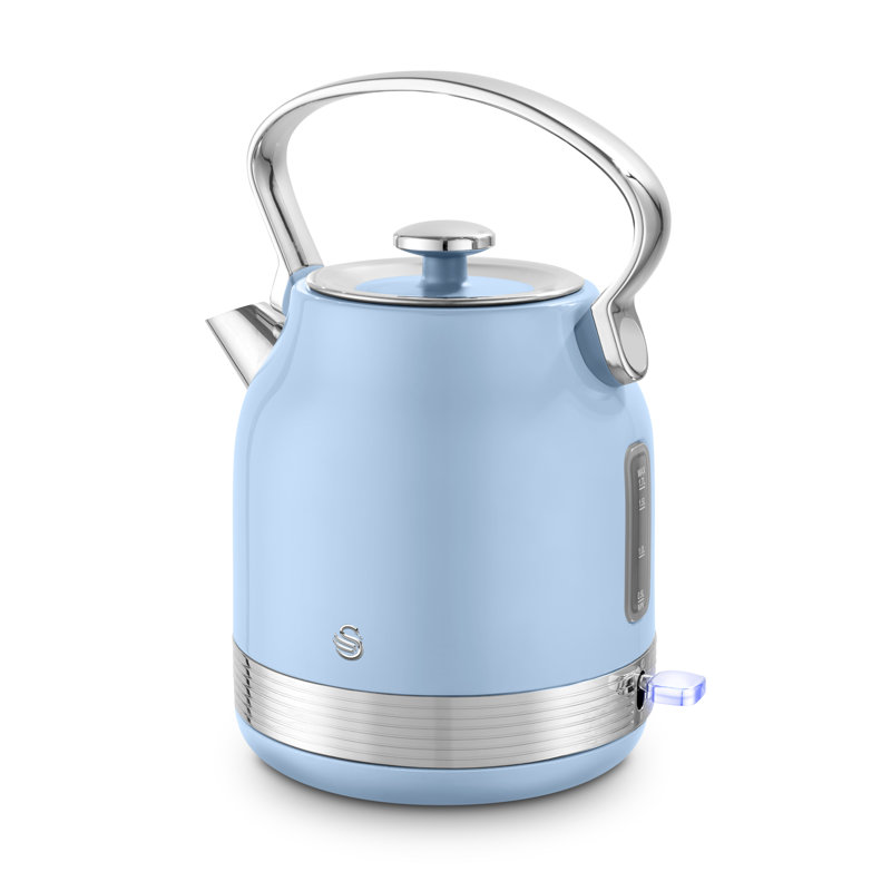 ​​Swan SK14631C Retro Traditional Kettle, Rapid Boil, Removable Limescale Filter, Easy Pour, 360 Degree Base, Water Indicator Window and Boil Dry Protection 1.7L, 3KW