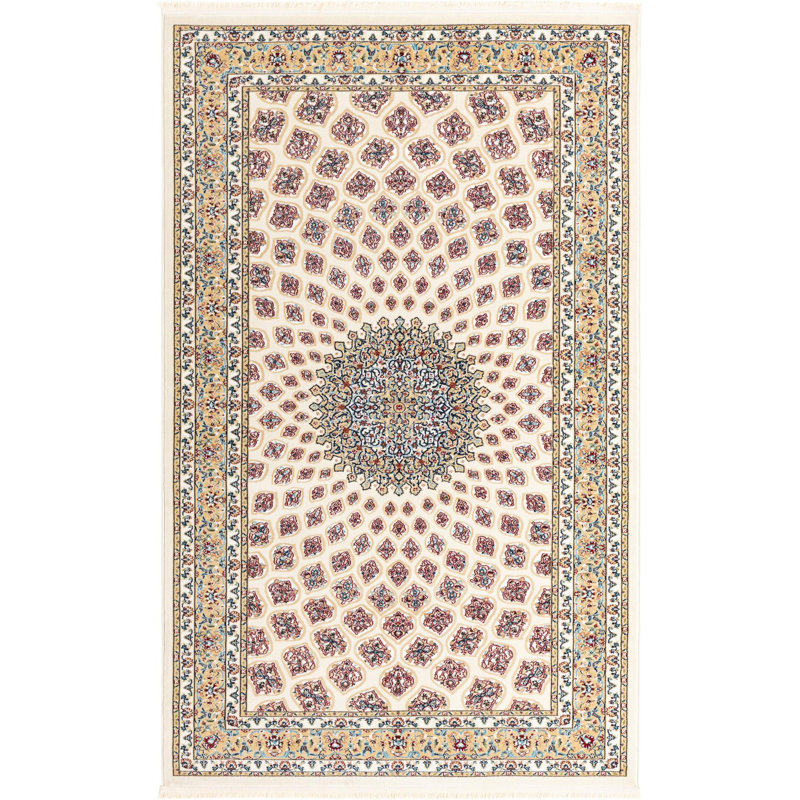 Hamlin Floral Flatweave Area Rug, Rectangle 91 x 152cm