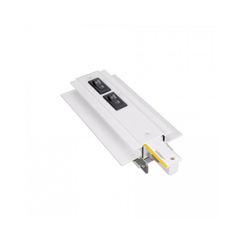 Limiteur de courant sans bride avec rail encastré w, Blanc