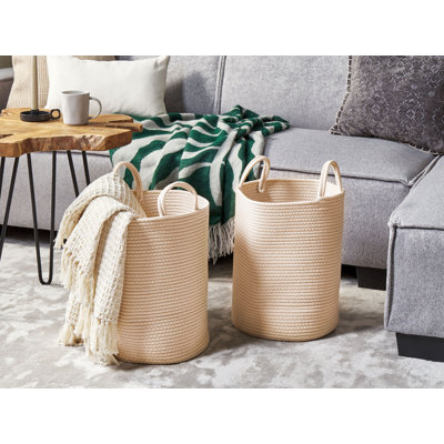 3-tlg. Korb-Set aus Textil