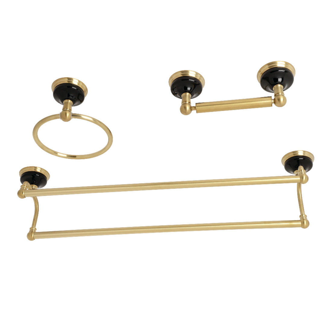Kingston Brass Water Onyx 3-Piece Bathroom Hardware Set Kingston Brass 