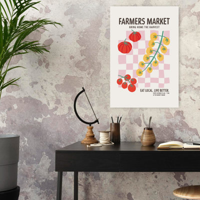 «Farmers Market Tomatoes Rustic Cherry», art mural