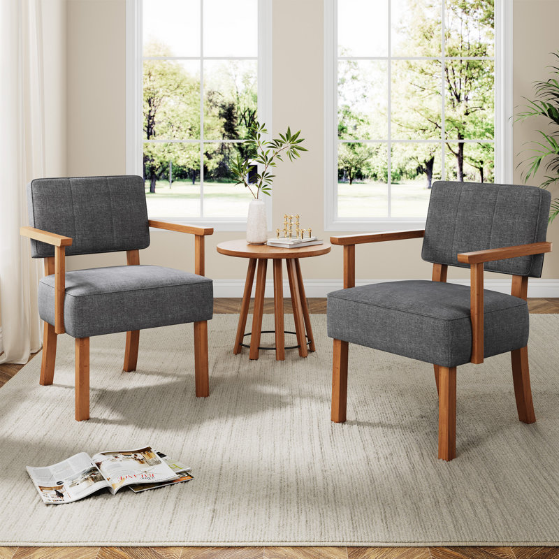 Upholstered Accent Chair, Grey