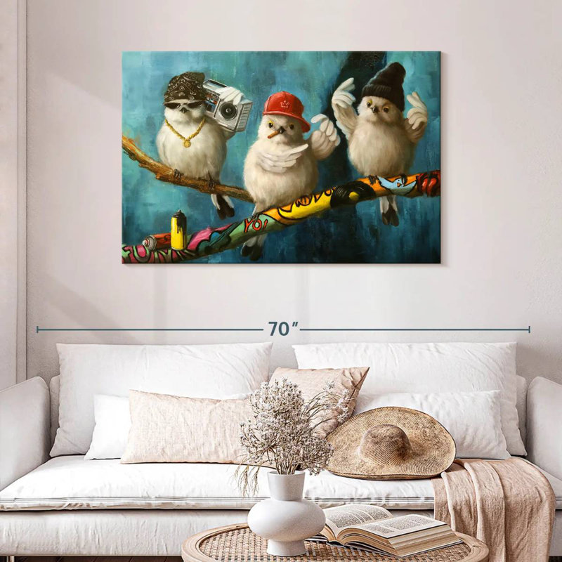 Birdz In Da Hood II, H 30 po x l 45 po
