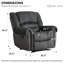 Fauteuil inclinable manuel très doux et surdimensionné de 40,9 po de largeur avec garniture cloutée (ensemble de 2)-345661236