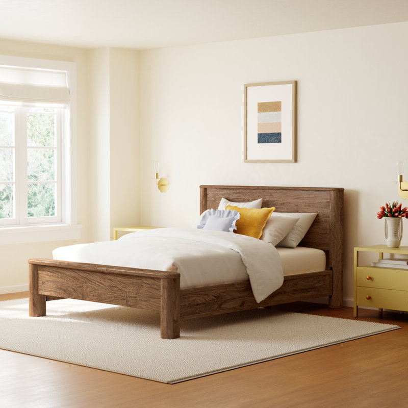 Quinn Solid Wood Platform Bed, Queen
