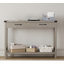 Console avec 2 tiroirs, table basse avec tablette de rangement, table d'appoint en bois-106000296