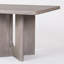 Table de salle à manger Naziah moderne en chêne blanc, 137 cm (54 po), pied central, 4 couverts