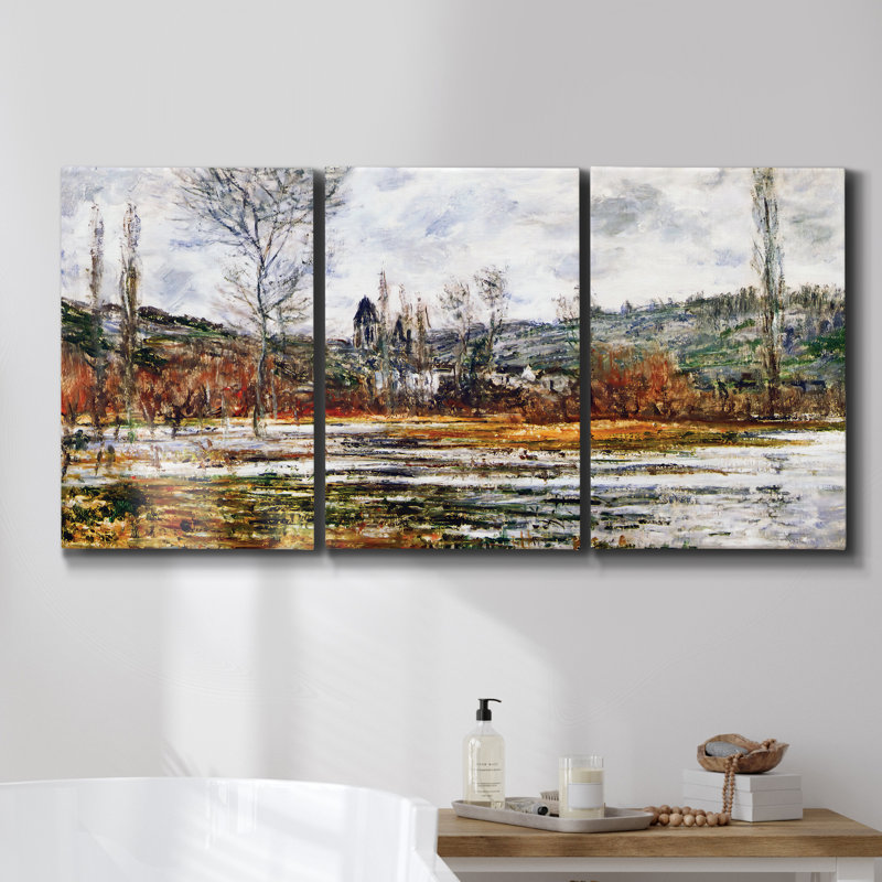 «Travels On Canvas», reproduction de 3 pièces, H 48 po x l 96 po x P 2 po